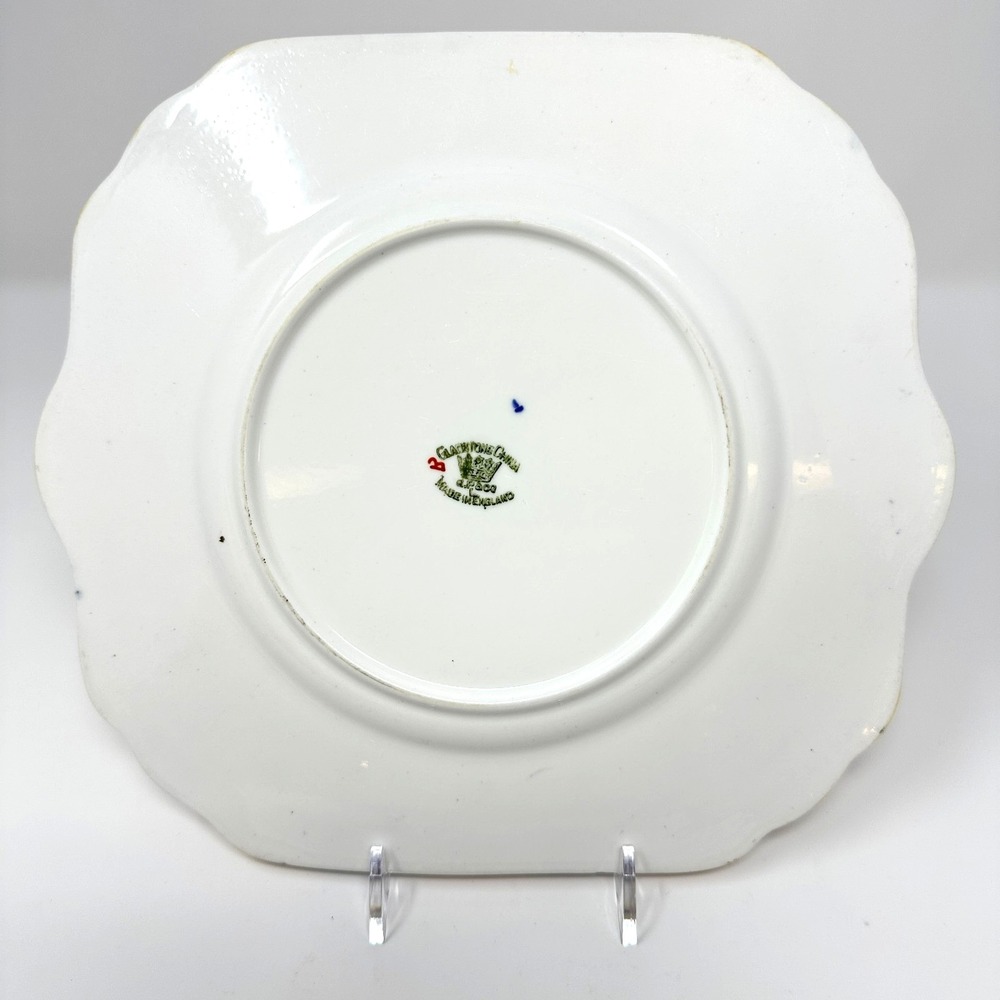 Vintage Gladstone China Imari Floral Square Plate 9 Inch England - Picture 9 of 12